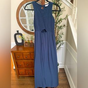 Isabel maternity XS navy blue maxi dress